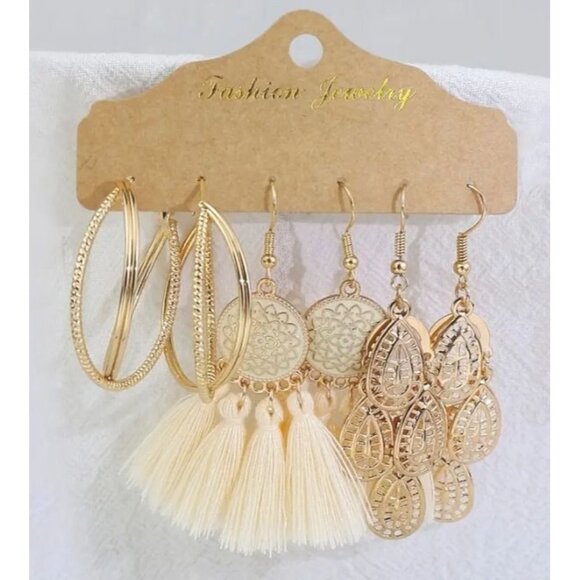 Set of 3 Boho‎ Dangle Earrings NEW - Picture 1 of 3